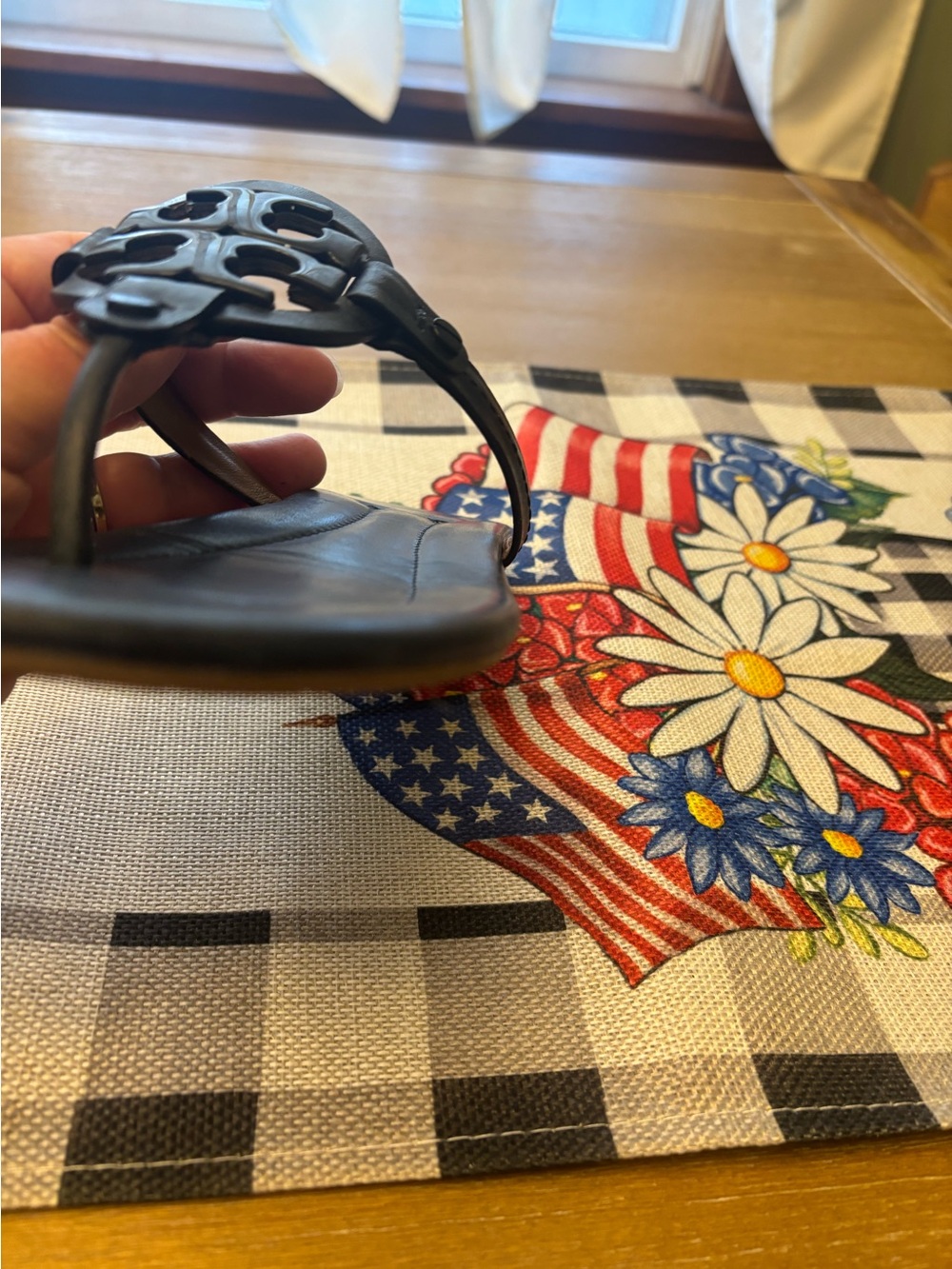 Tory Burch Navy Miller Sandals - Picture 7 of 14